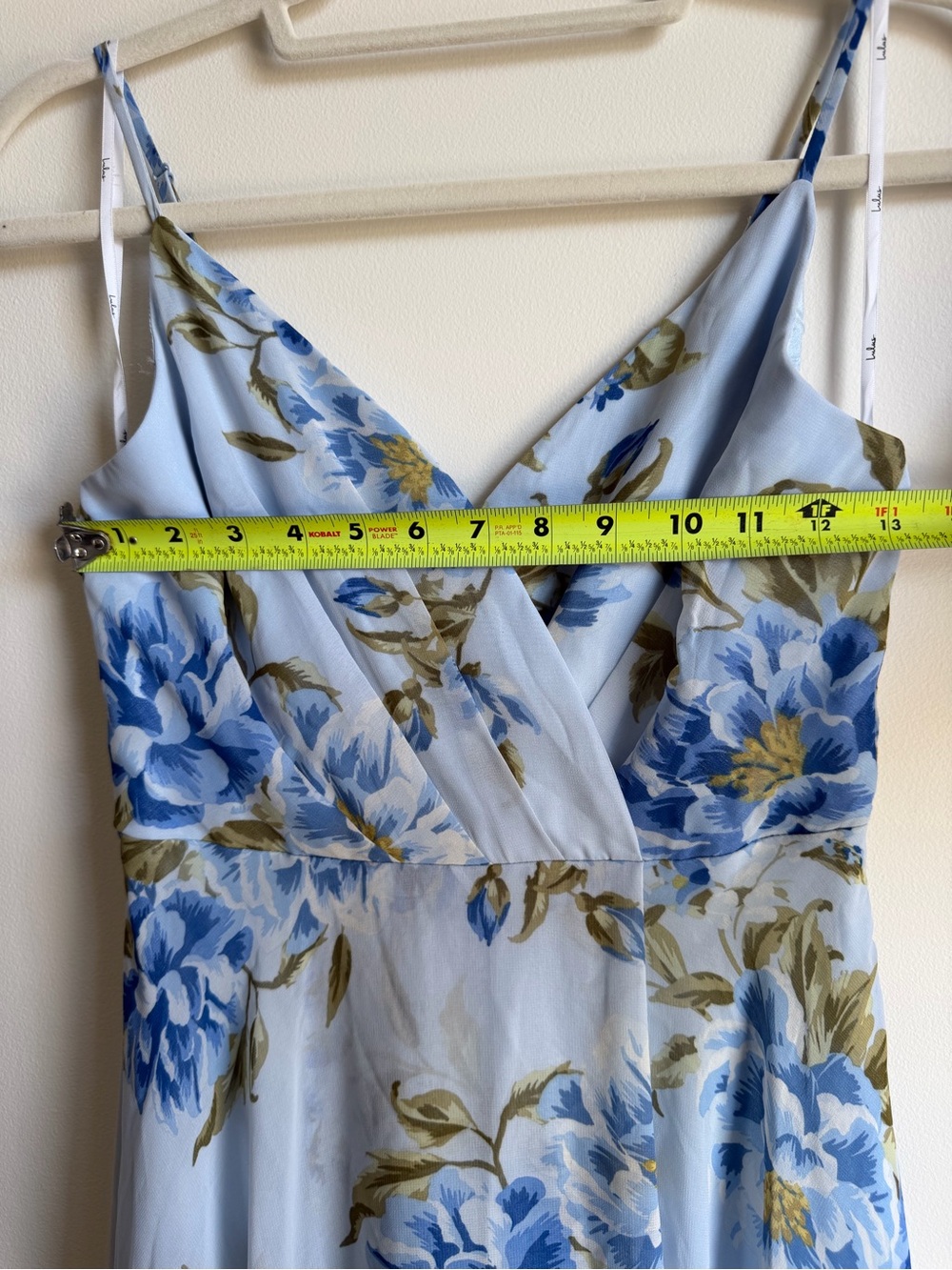 NWOT Lulu's Light Blue Floral Maxi Gown Dress Oh-So Romantic - Picture 7 of 10